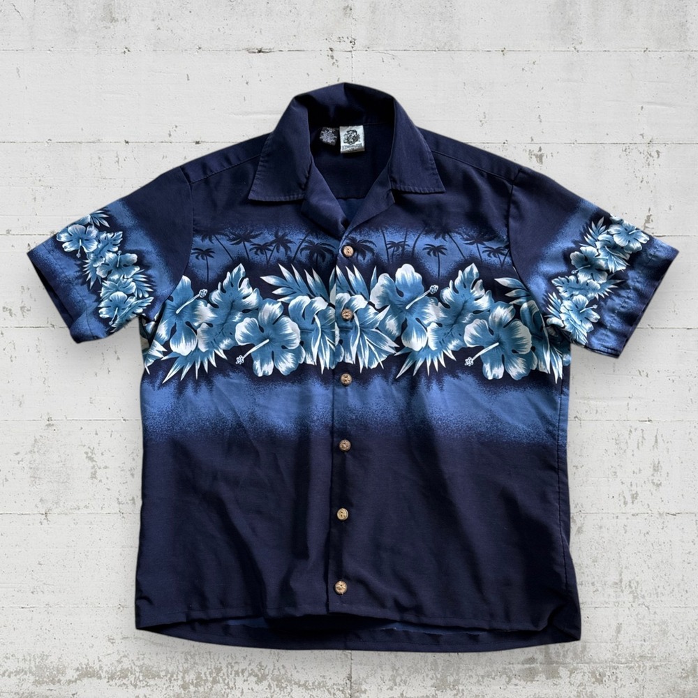 Vtg Kennington LTD California Hawaiian Polyester shirt Mens M Aloha Floral